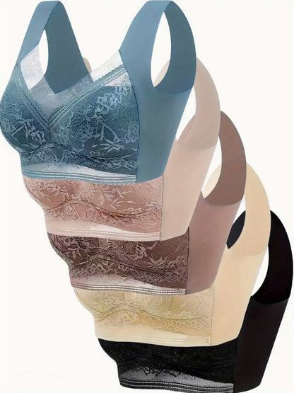 Women's Lace Bralette - 5-Pack Padded, Medium Support detail view