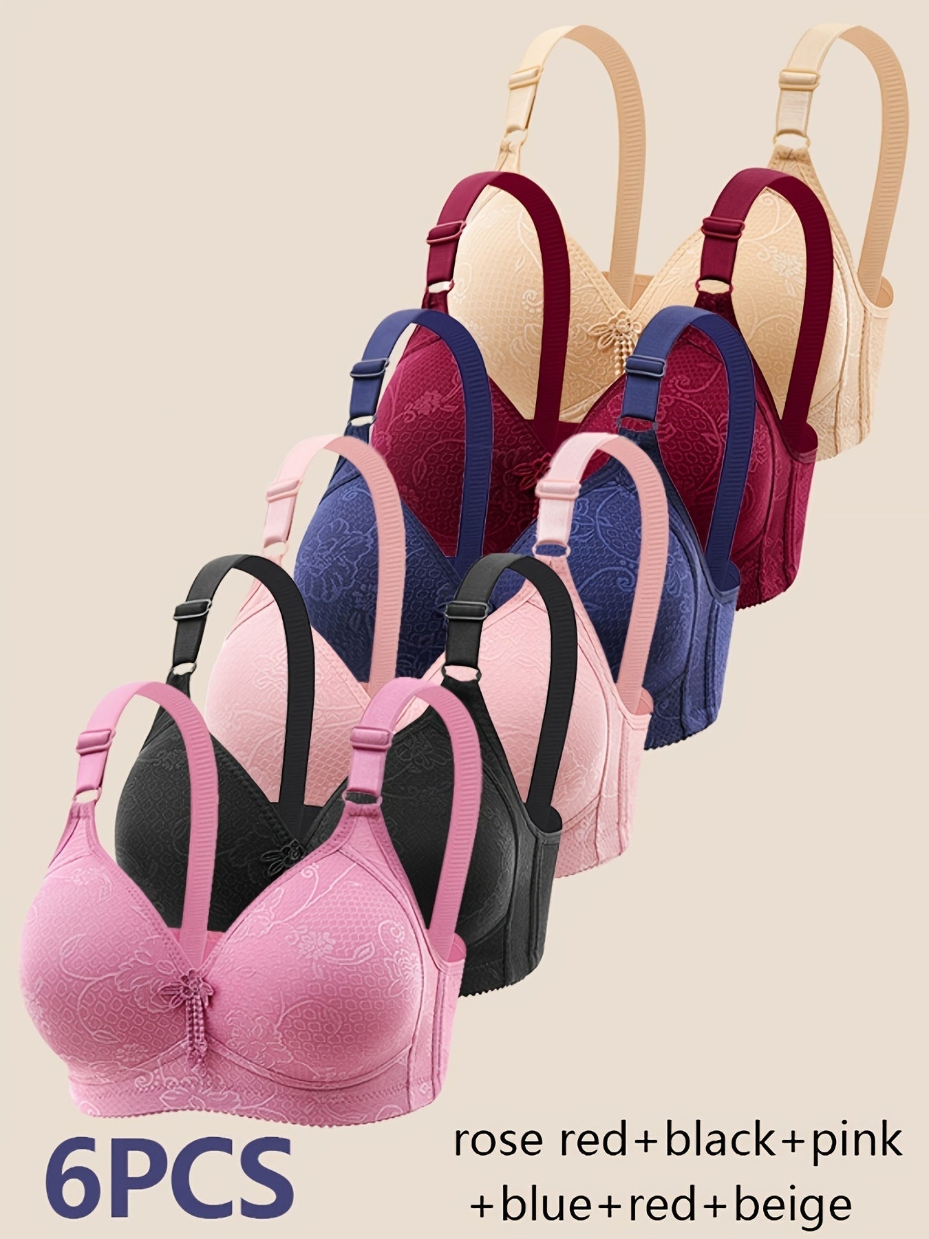 Women's Lace Bralette - 6-Pack Removable Pads, Everyday Support – view 15