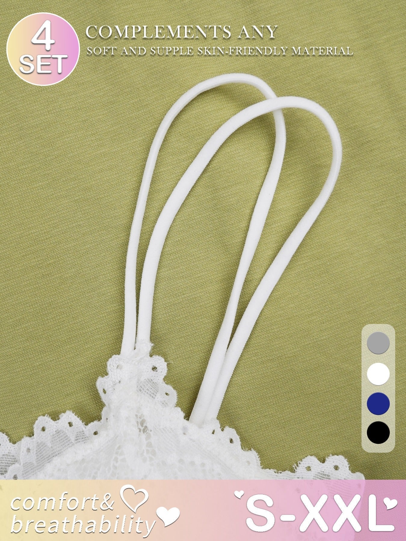 Women's Lace Camisole Set - Short Sleeve – view 13