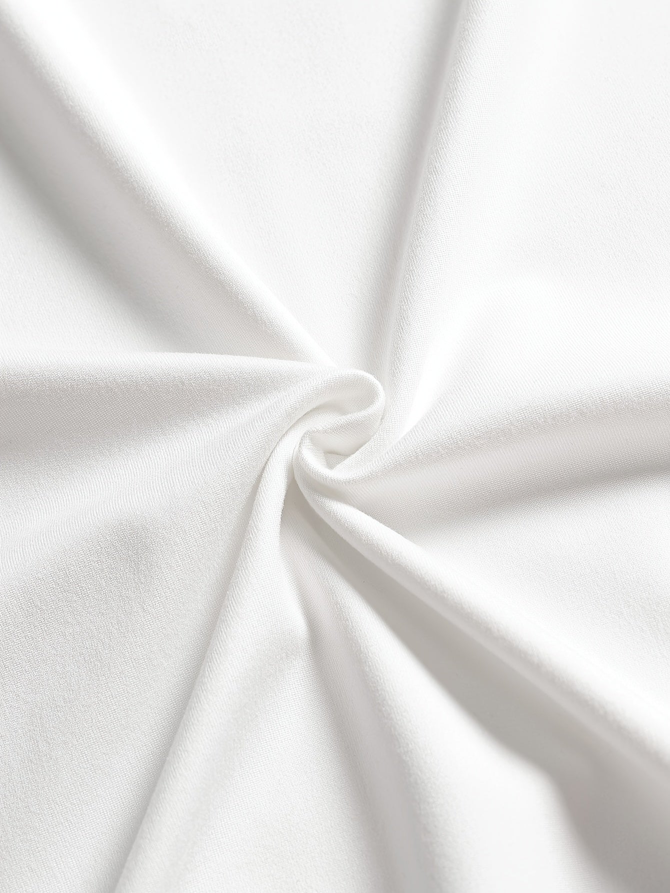 Women's Lace Detail Blouse - Classic Neck Short Sleeve – White detail view