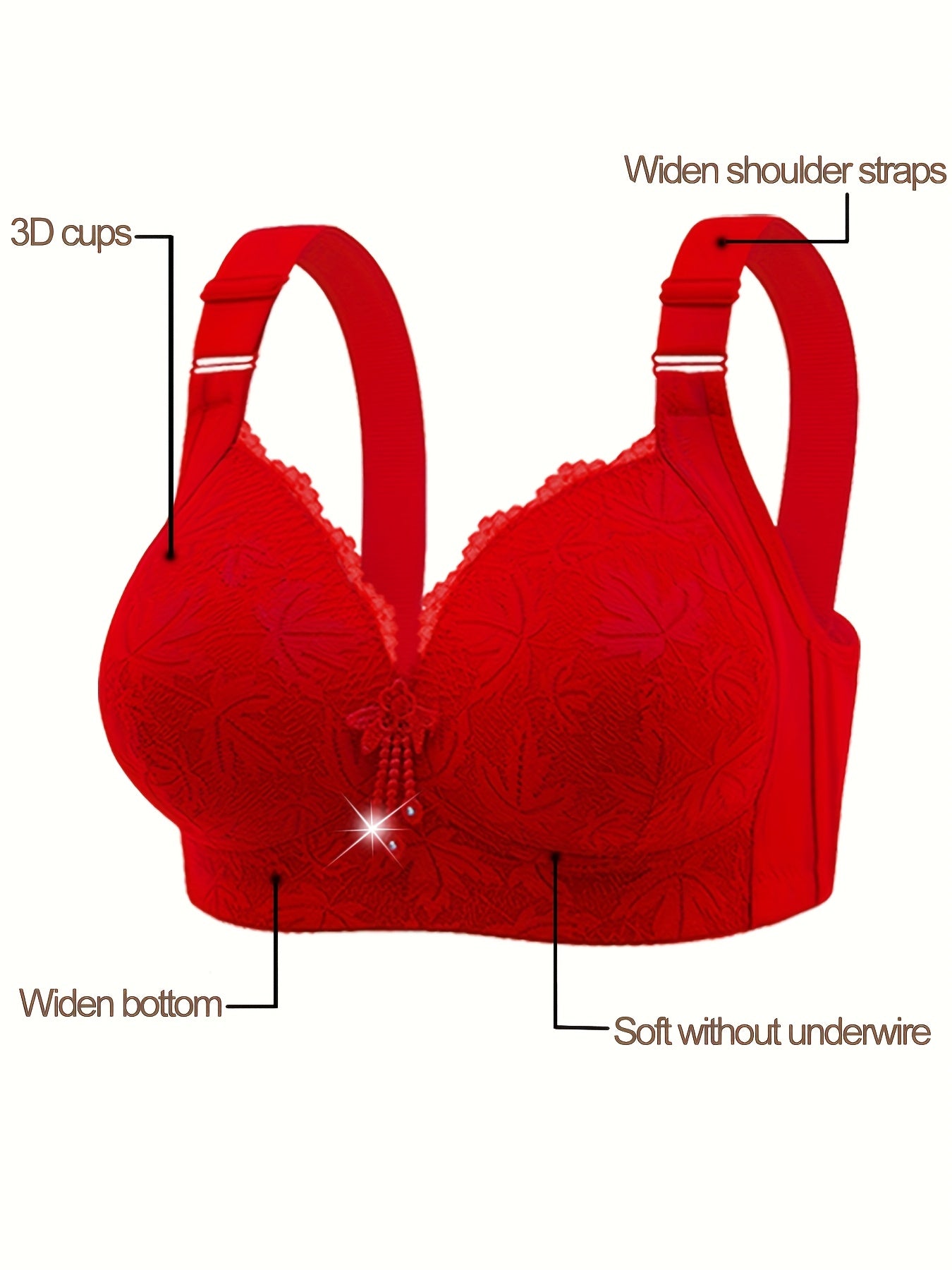 Women's Lace Detail Bra - Regular Fit – view 9
