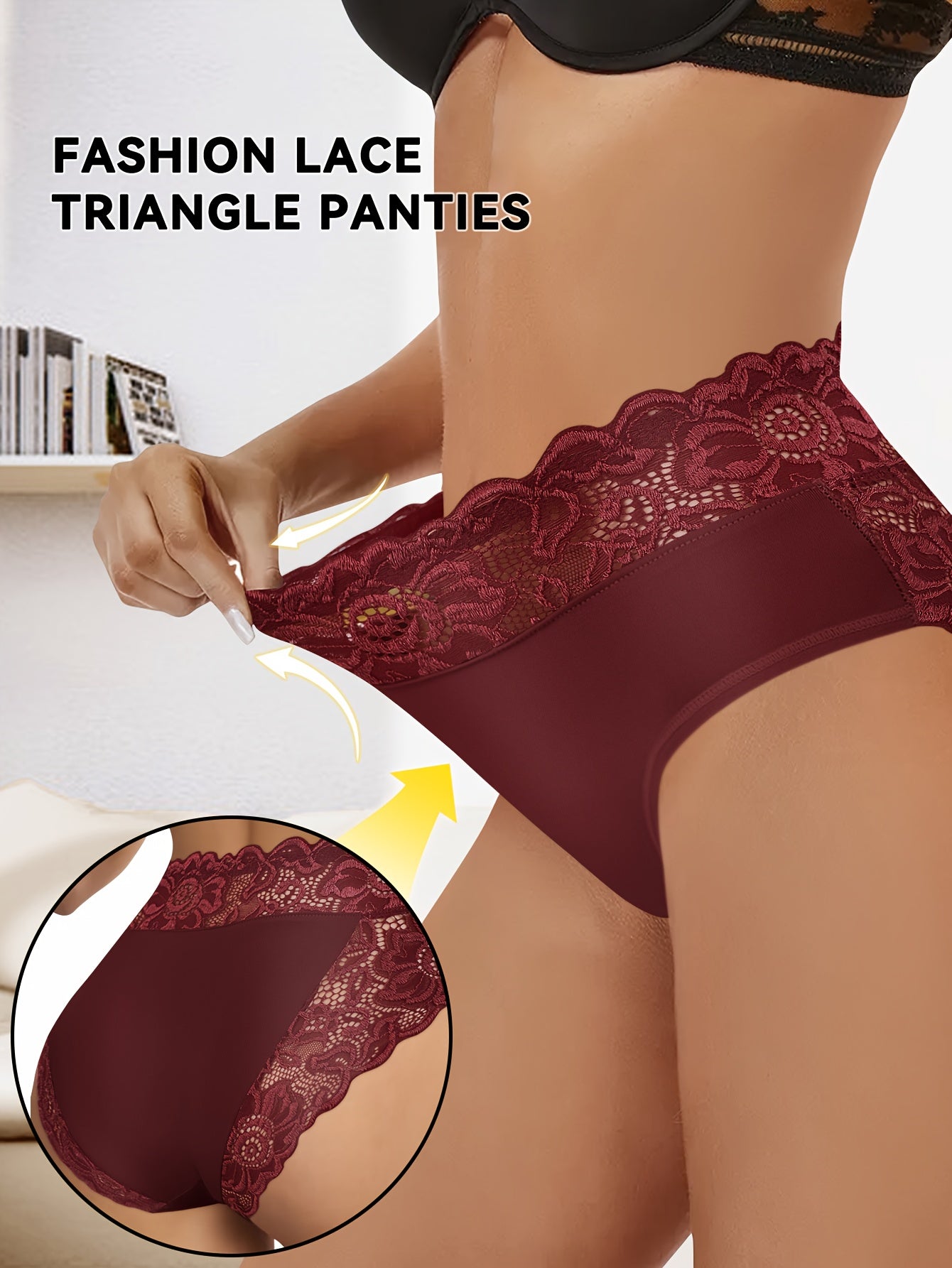 Women's Lace Detail Briefs - Regular Fit – view 9