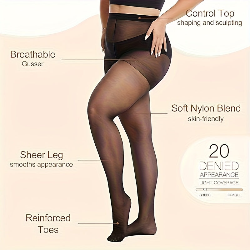 Women's Lace Detail Pantyhose - 4-Piece Pack – main product image