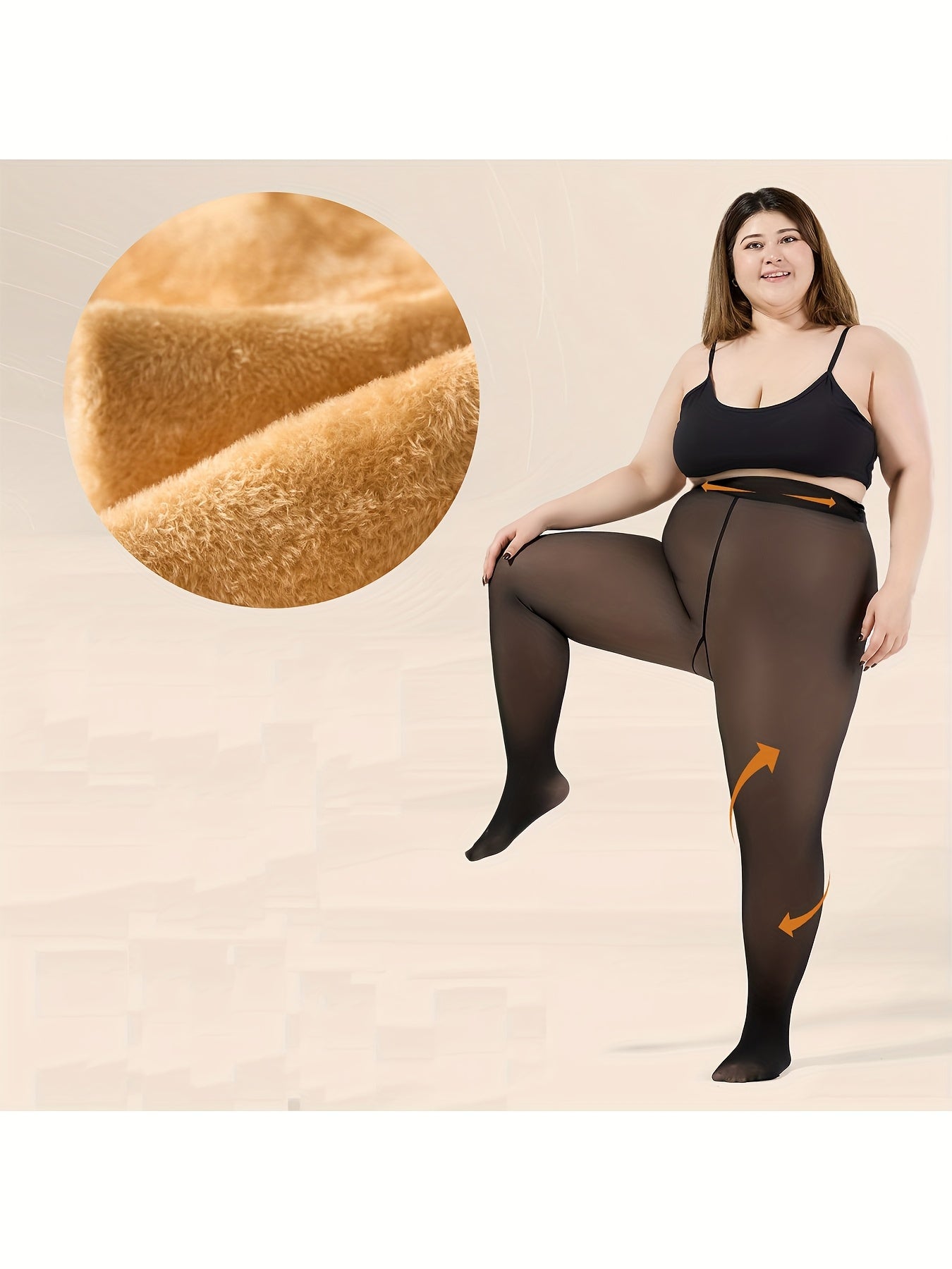 Women's Lace Detail Pantyhose detail view