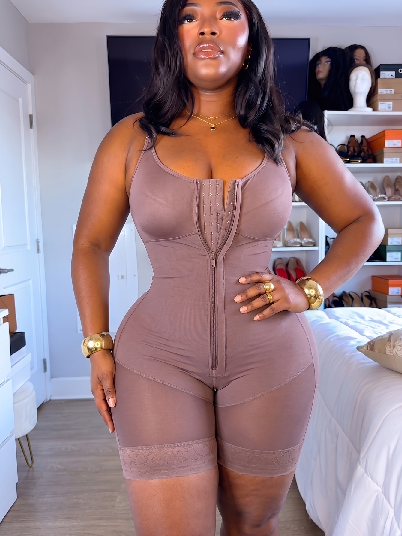 Women's Lace Detail Shapewear Bodysuit - Regular Fit – main product image