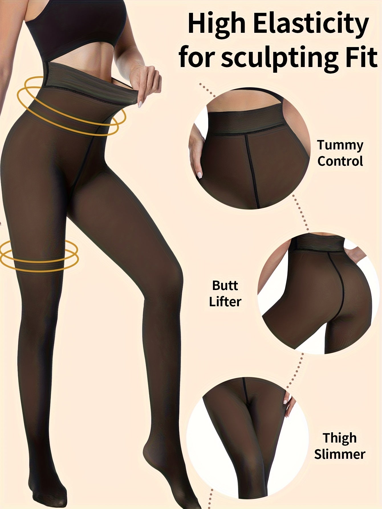 Women's Lace Detail Tights - 2-Piece Pack detail view