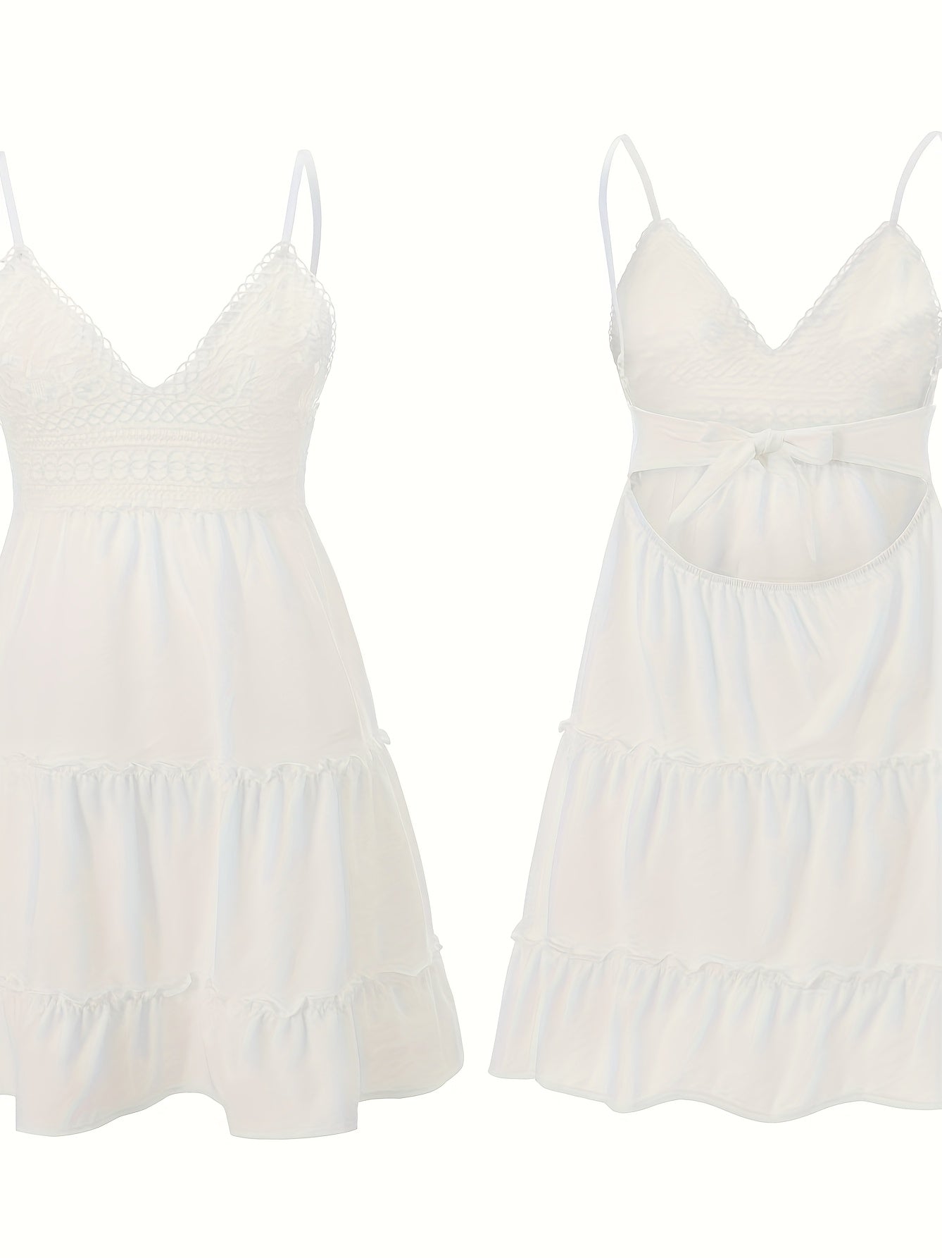 Women's Lace Mini Slip Dress detail view