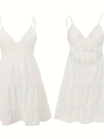Women's Lace Mini Slip Dress detail view