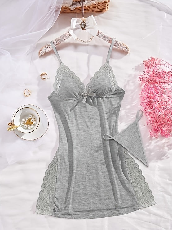 Women's Lace Nightgown - Sleeveless Comfort, Mixed colors – view 4