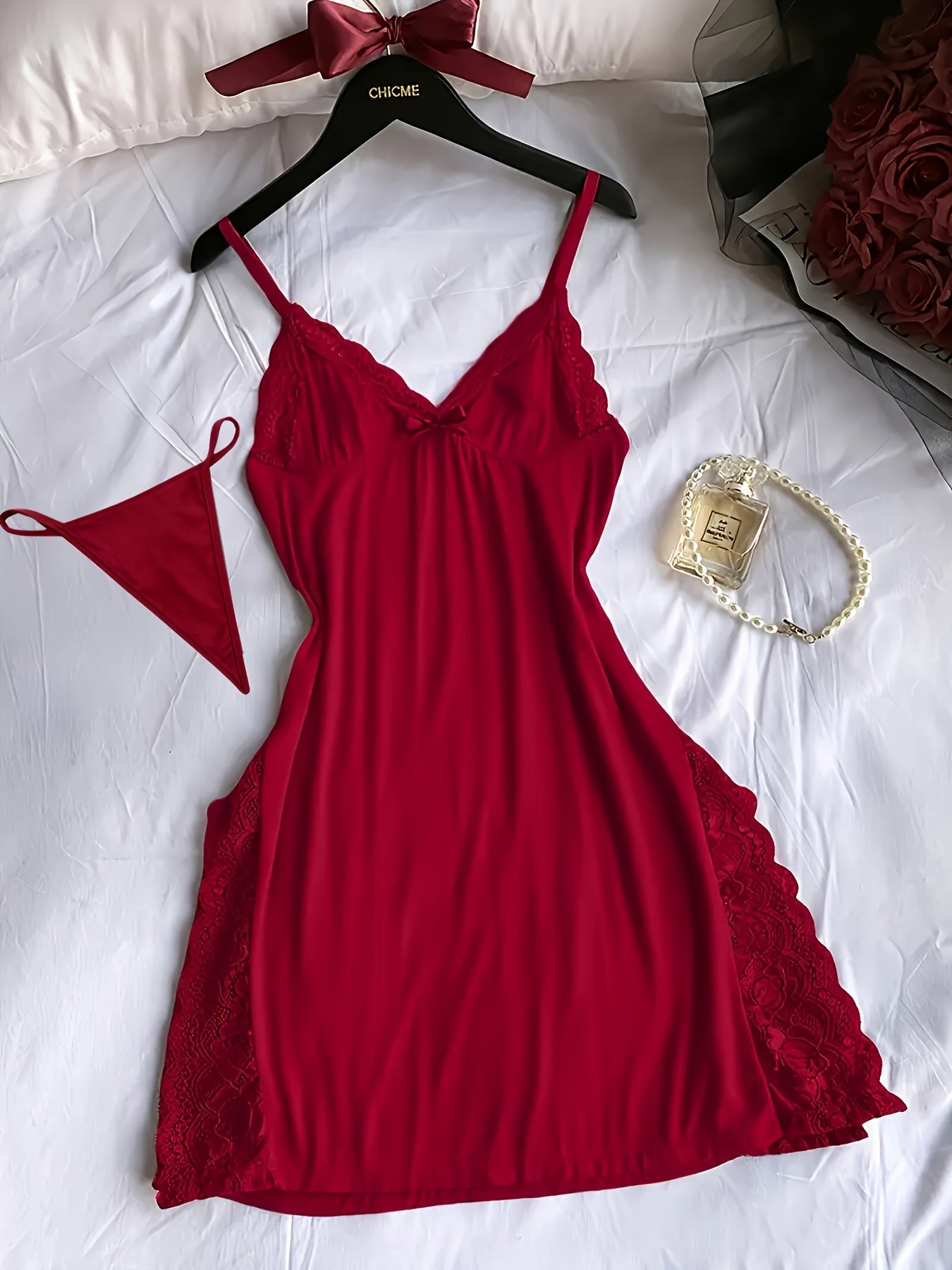 Women's Lace Nightgown - Sleeveless Comfort, Mixed colors – view 7