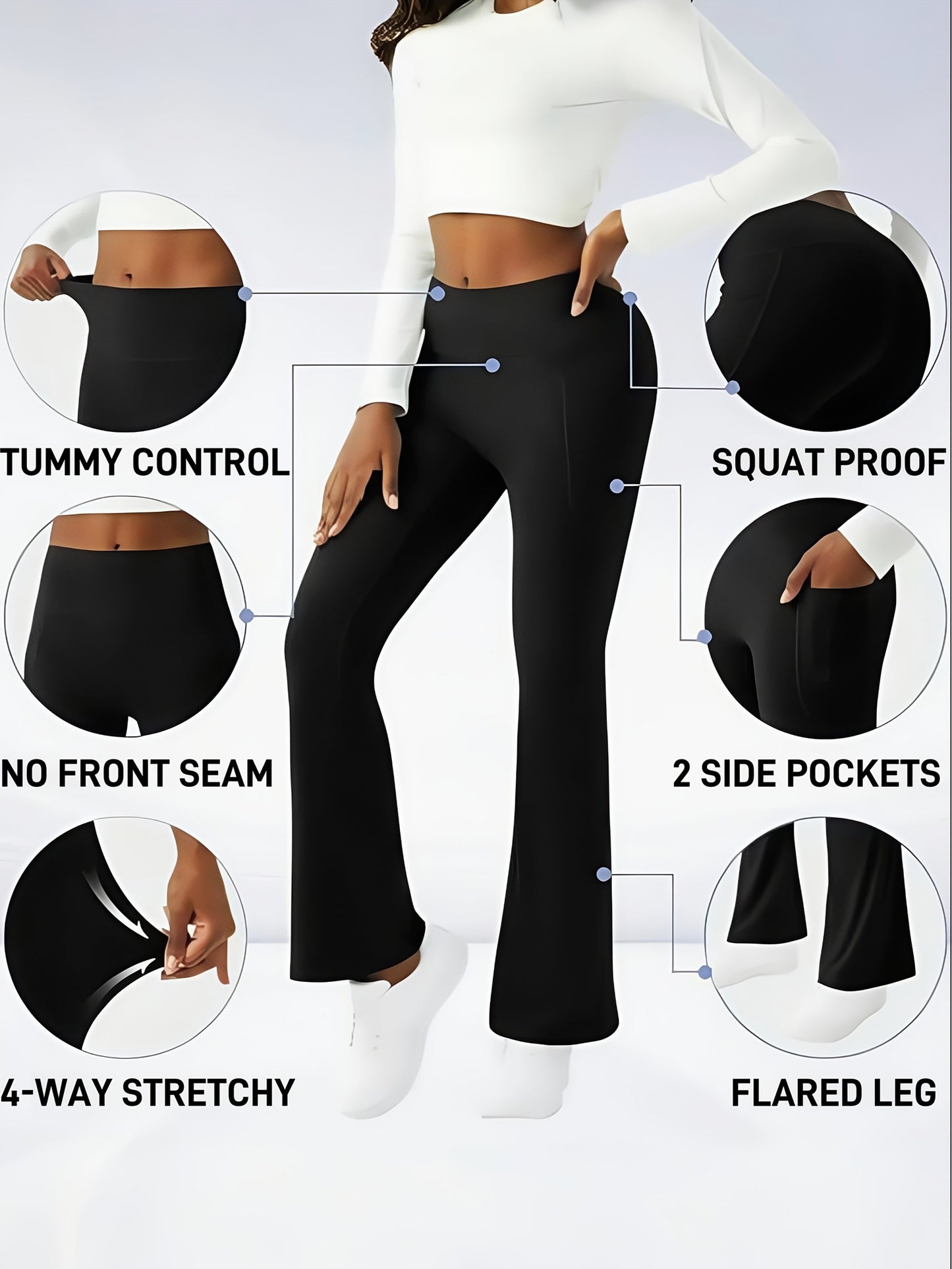 Women's Leggings - 3-Pack High-Waist detail view