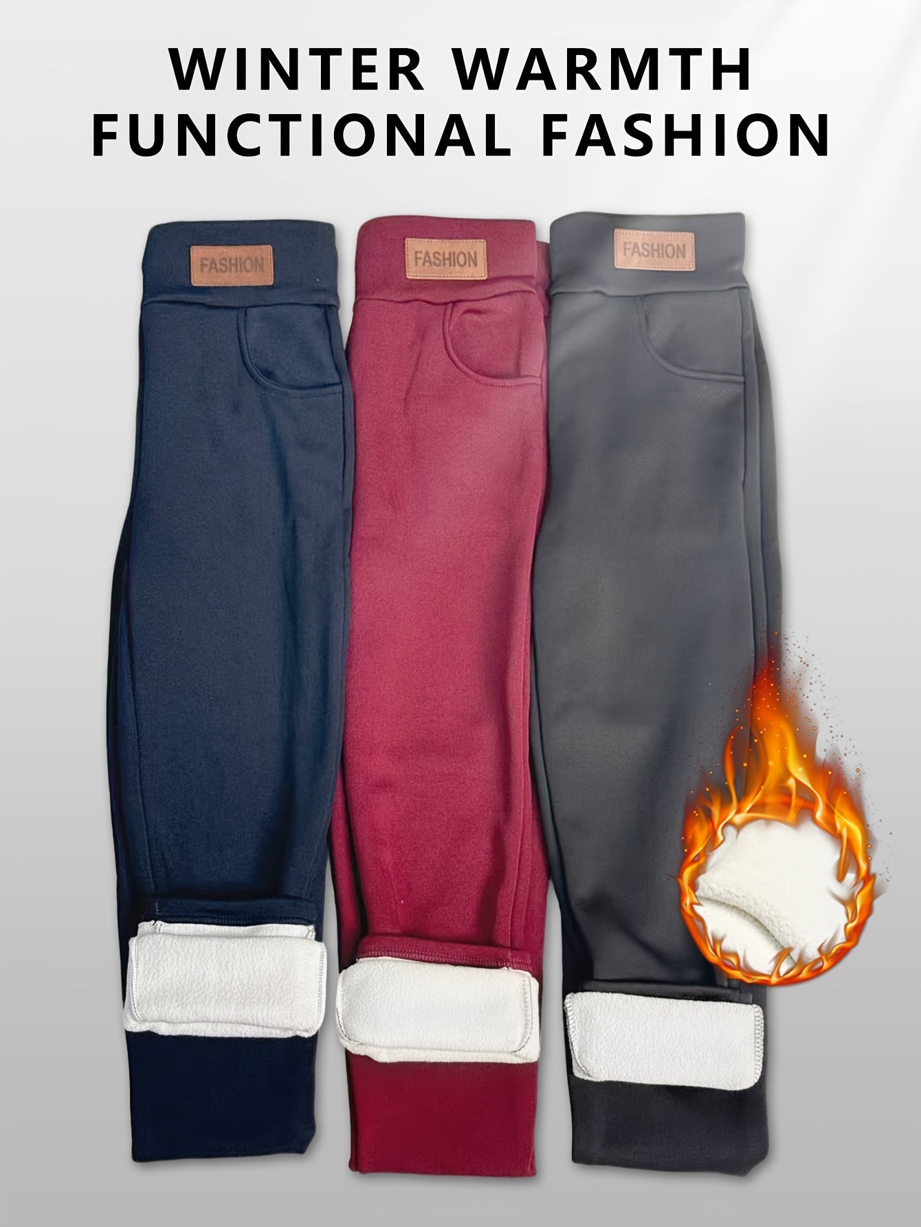 Women's Leggings - Black+Navy+Red Pockets – Black option – main product image