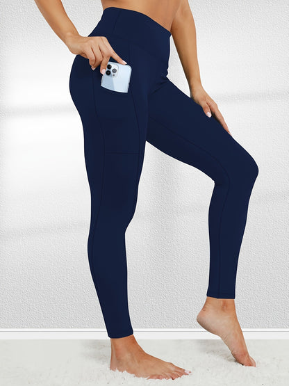 Women's Leggings - High-Waist Pockets detail view