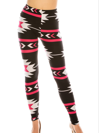 Women's Leggings - Printed Stretch Fit – Black option – view 4