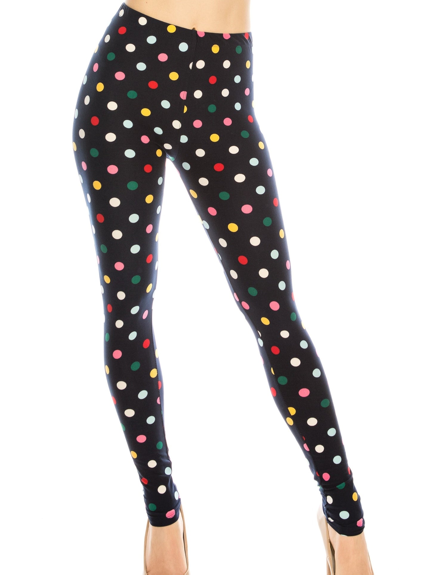 Women's Leggings - Printed Stretch Fit – Black option – view 6