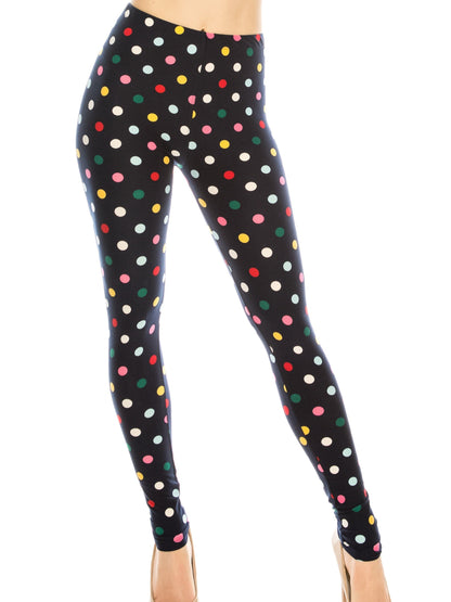 Women's Leggings - Printed Stretch Fit – Black option – view 6