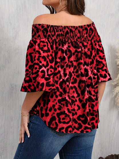 Women's Leopard Print Blouse - Relaxed Fit – view 3