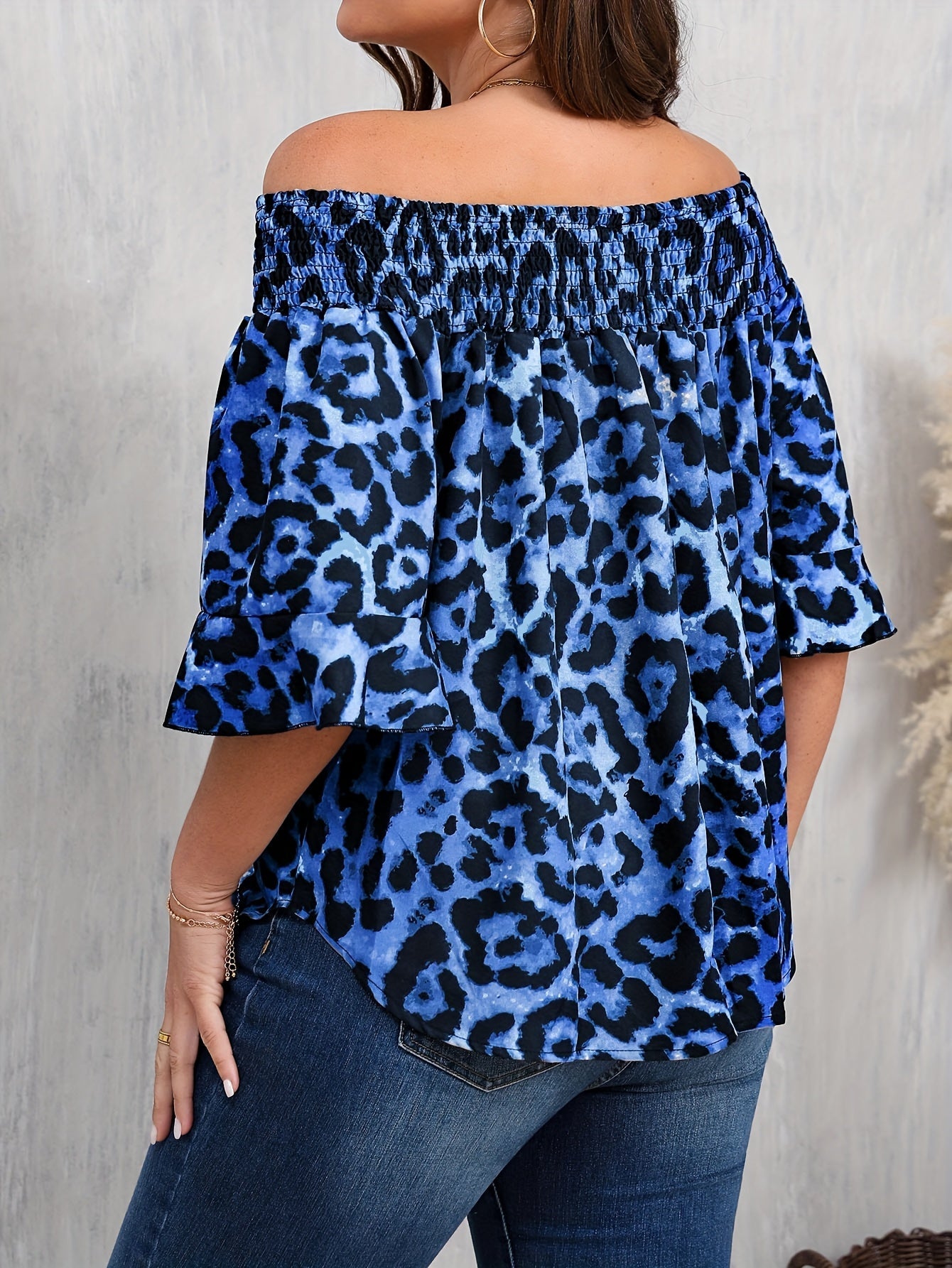 Women's Leopard Print Blouse - Relaxed Fit – view 4