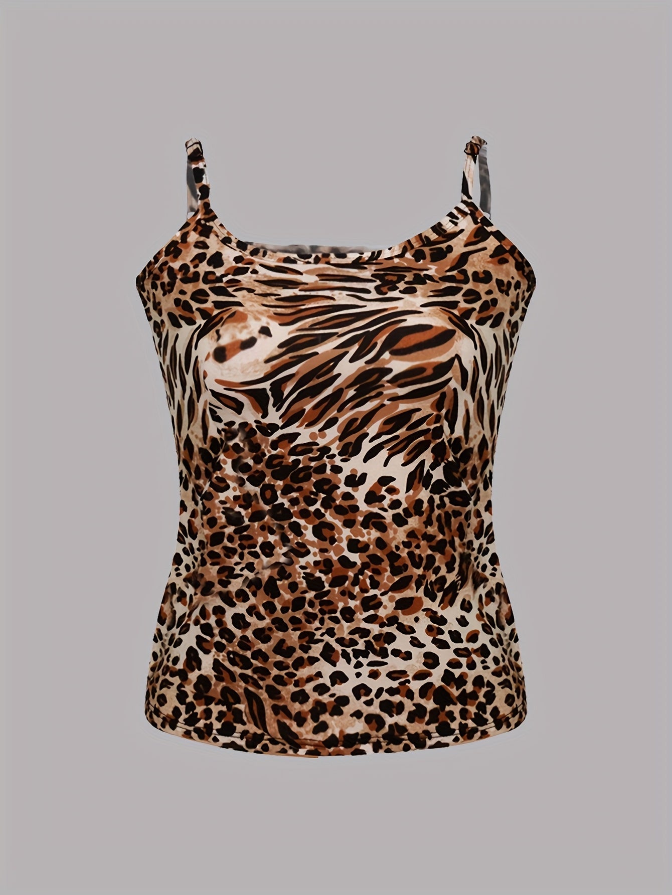 Women's Leopard Print Tank Top - Classic Neck Sleeveless – view 3