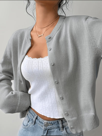 Women's Lightweight Denim Button-Front Cardigan – view 2