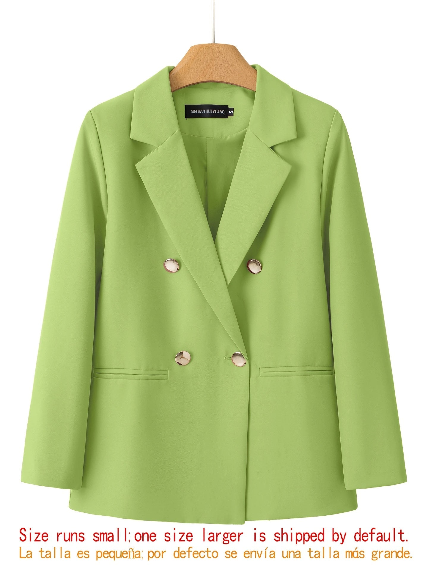 Women's Lightweight Double-Breasted Blazer detail view