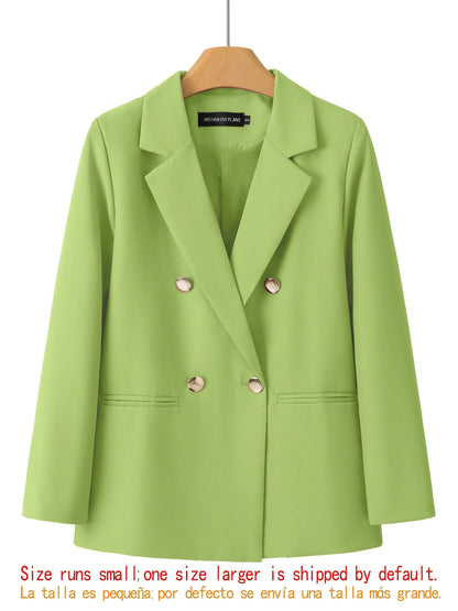 Women's Lightweight Double-Breasted Blazer detail view