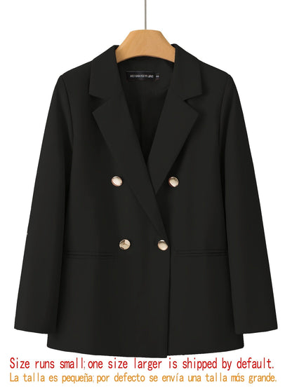 Women's Lightweight Double-Breasted Blazer detail view