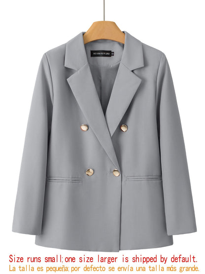 Women's Lightweight Double-Breasted Blazer detail view