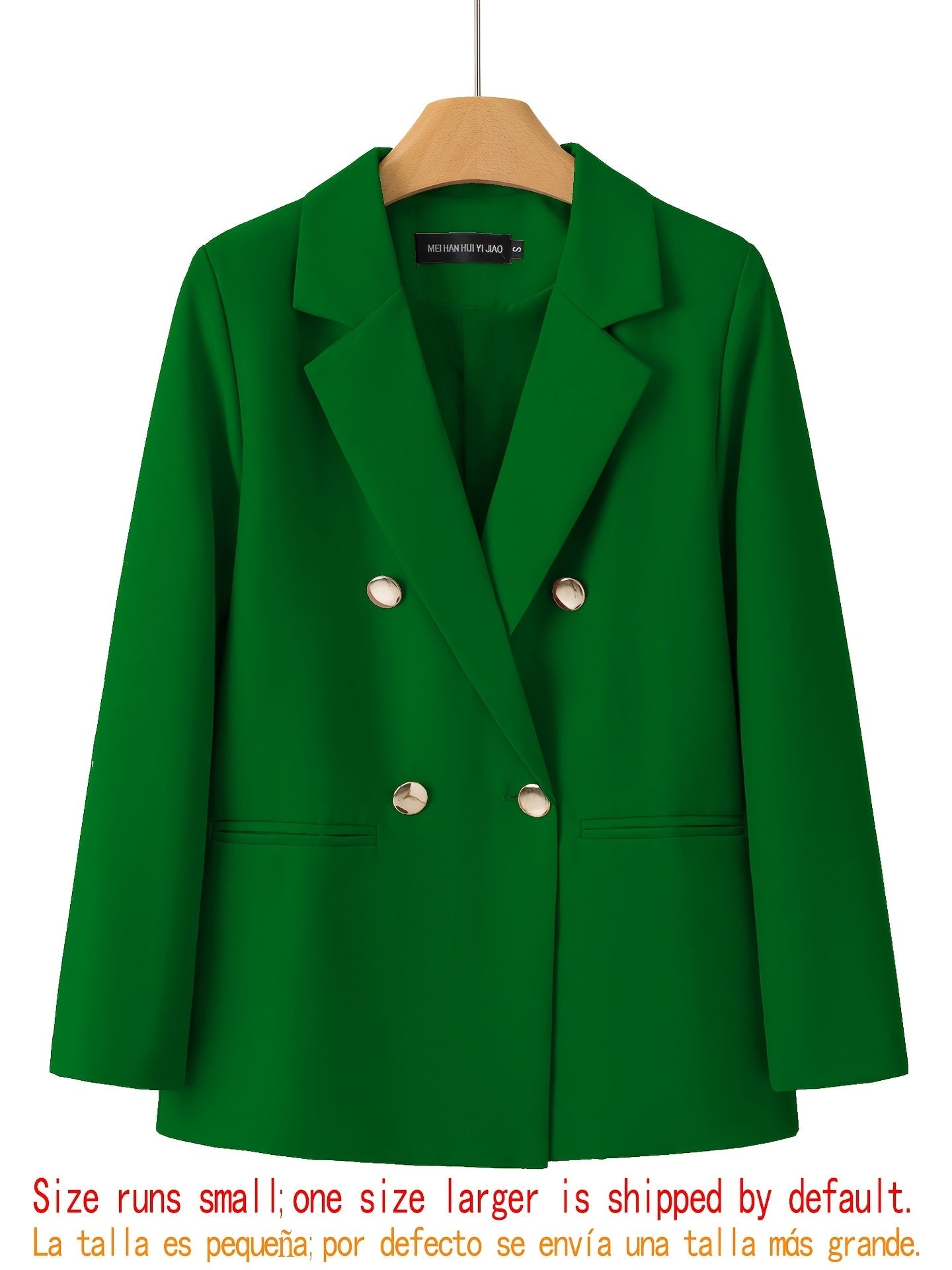 Women's Lightweight Double-Breasted Blazer detail view