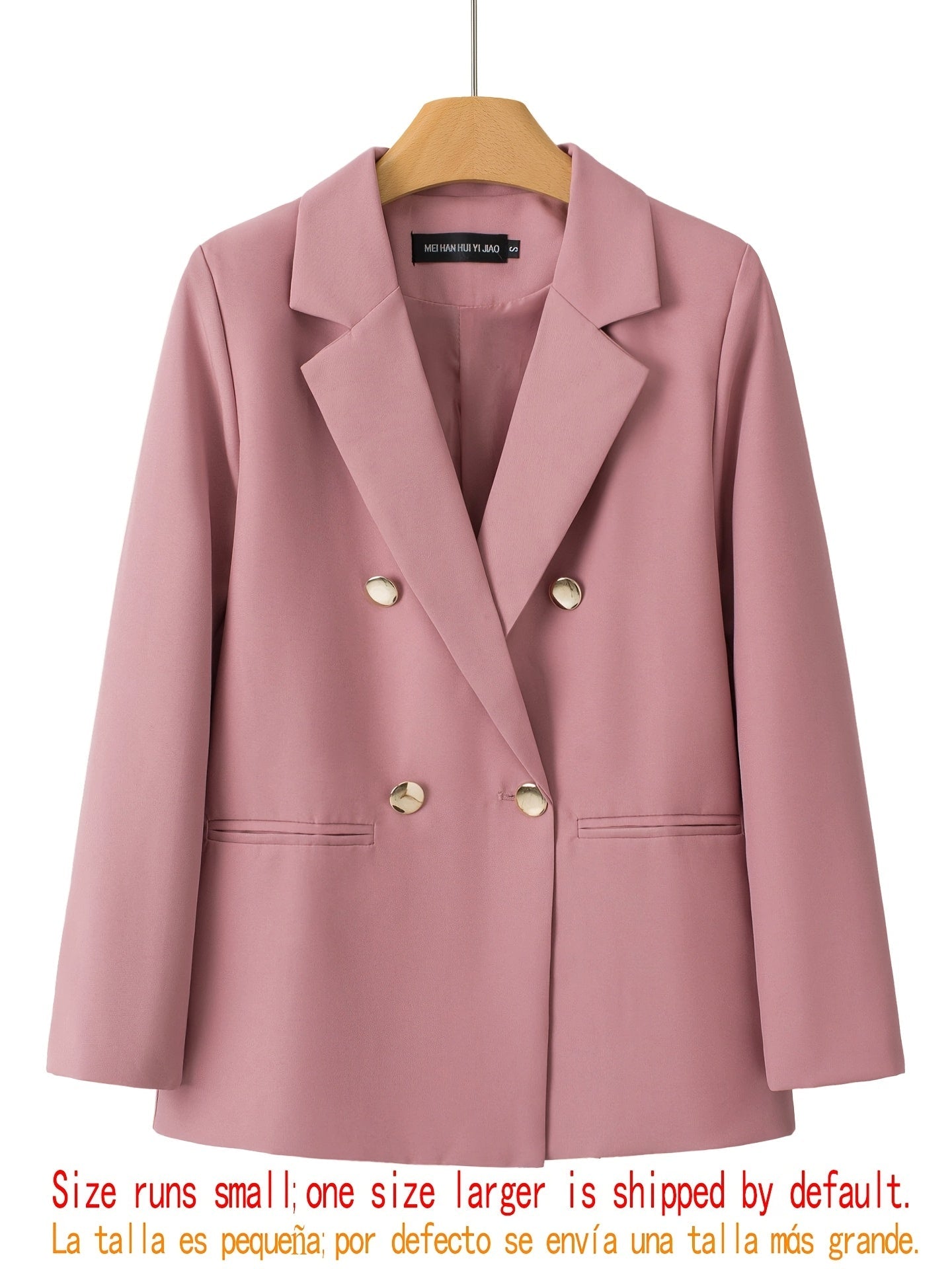 Women's Lightweight Double-Breasted Blazer detail view