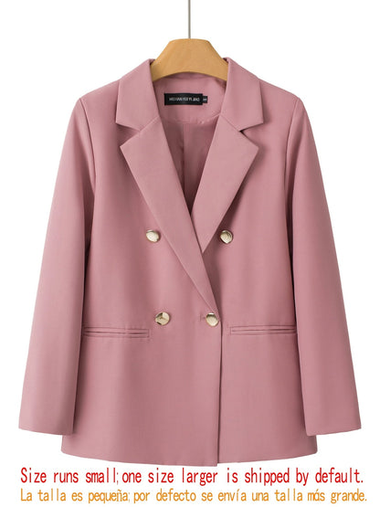 Women's Lightweight Double-Breasted Blazer detail view