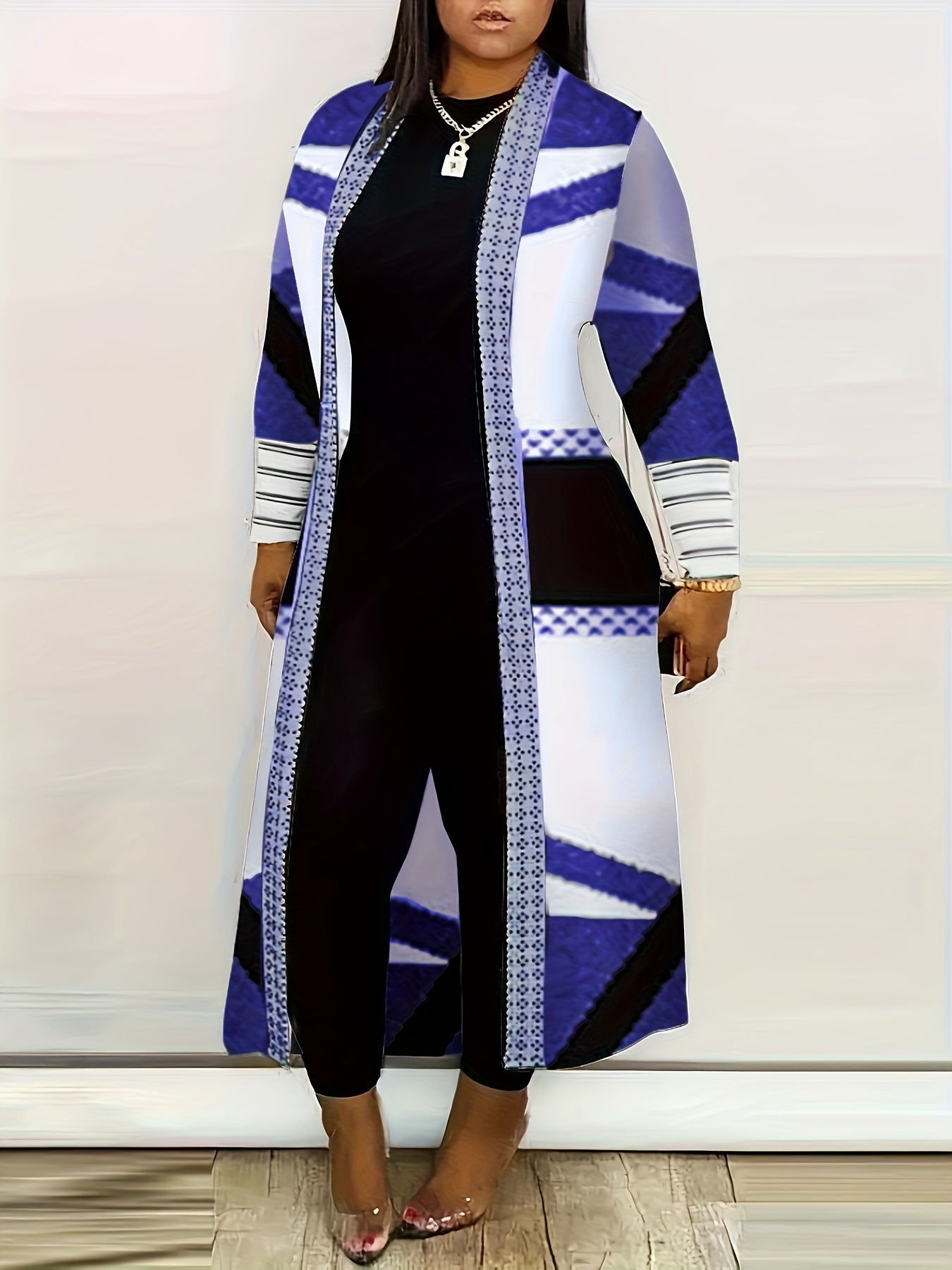 Women's Lightweight Graphic Open-Front Cardigan – main product image