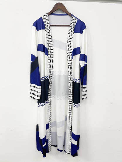Women's Lightweight Graphic Open-Front Cardigan detail view