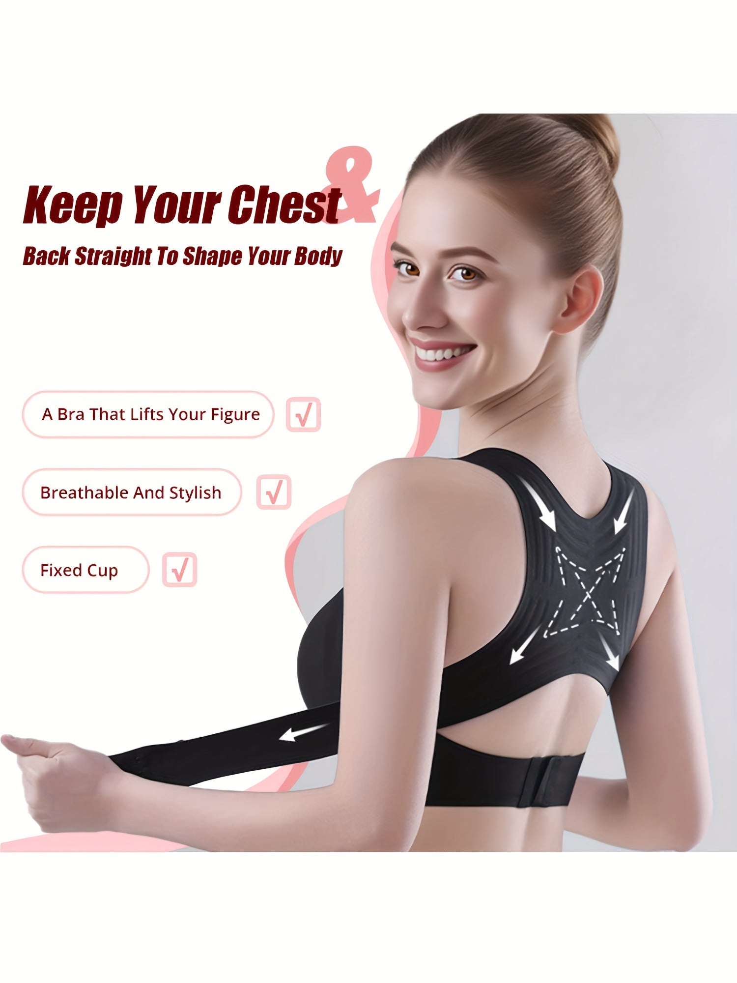 Women's Lightweight Posture Corrector - Upper Back Support Garment – view 7