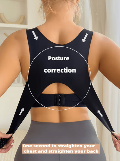 Women's Lightweight Posture Corrector - Upper Back Support Garment – Black option – view 2