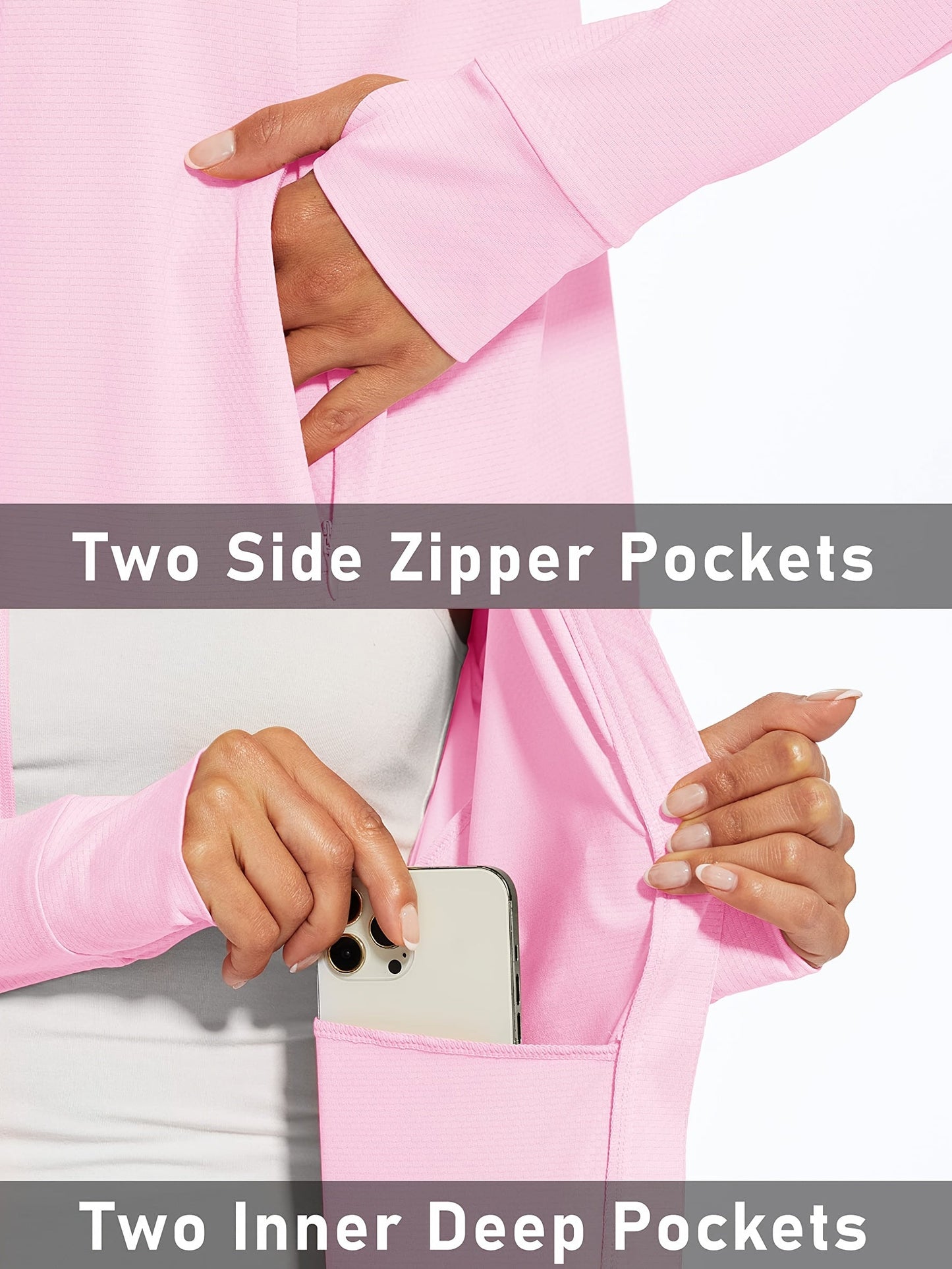 Women's Lightweight Zip-Up Coat – Sizes S–XXL – Pink option – view 15