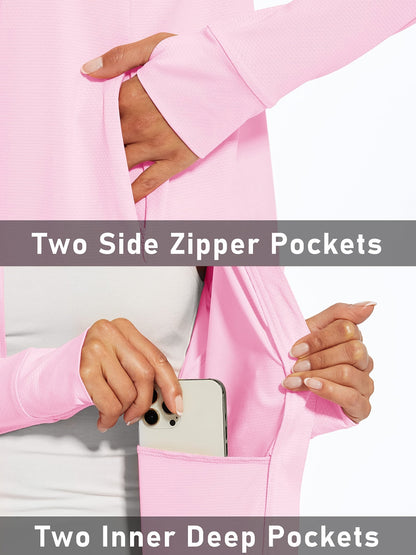 Women's Lightweight Zip-Up Coat – Sizes S–XXL – Pink option – view 15