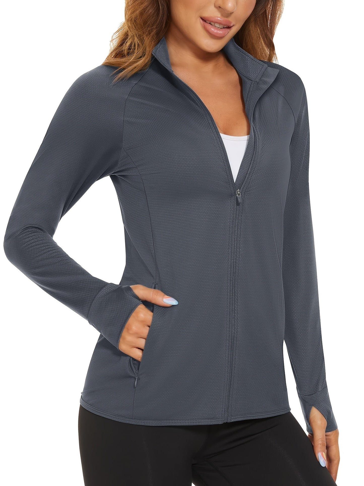 Women's Lightweight Zip-Up Coat – Sizes S–XXL – Pink option – view 40