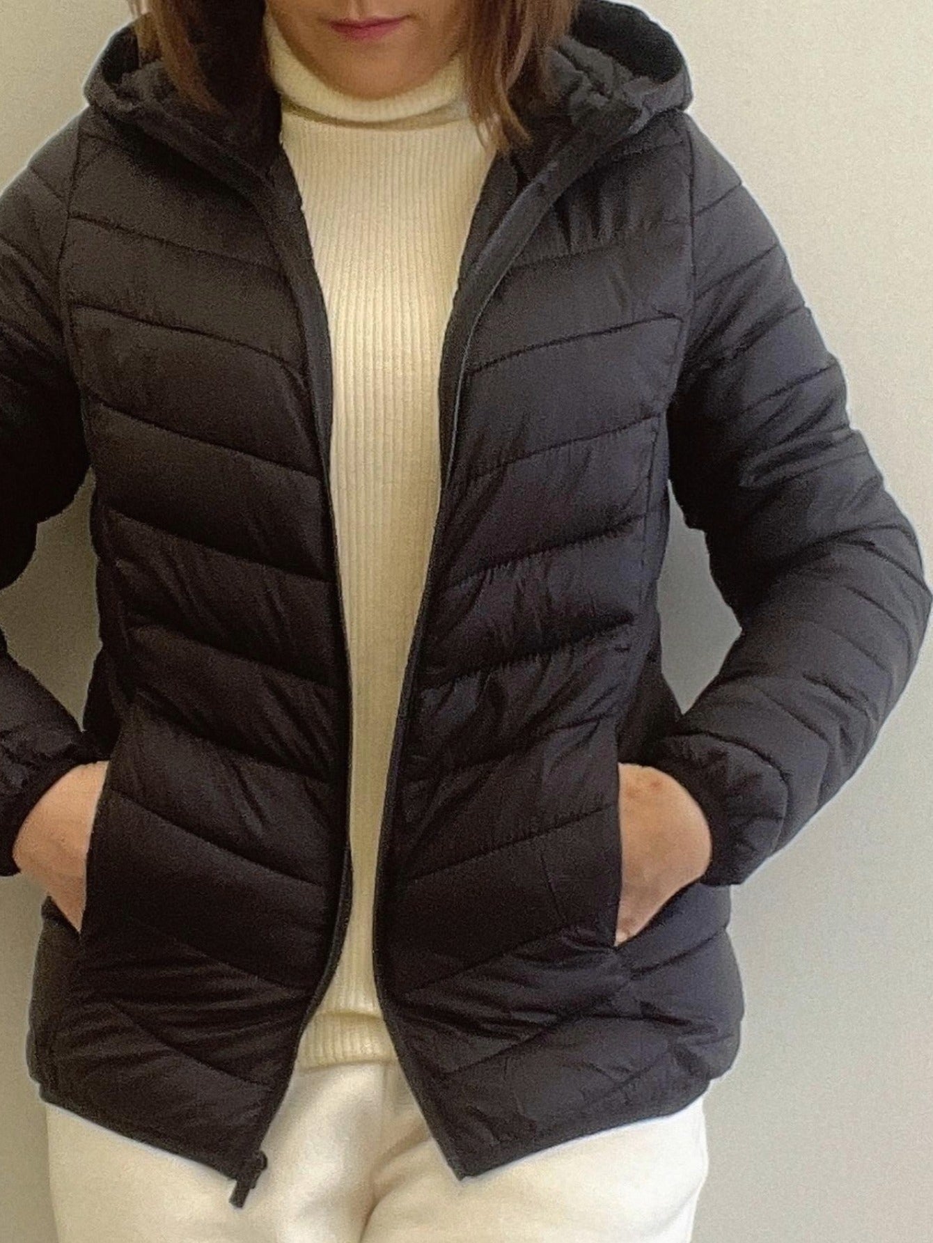 Women's Lightweight Zip-Up Coat – Sizes XS–XXL – Black option – main product image