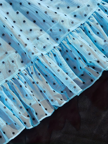 Women's Lingerie Set - Lace Detail – Blue – view 7