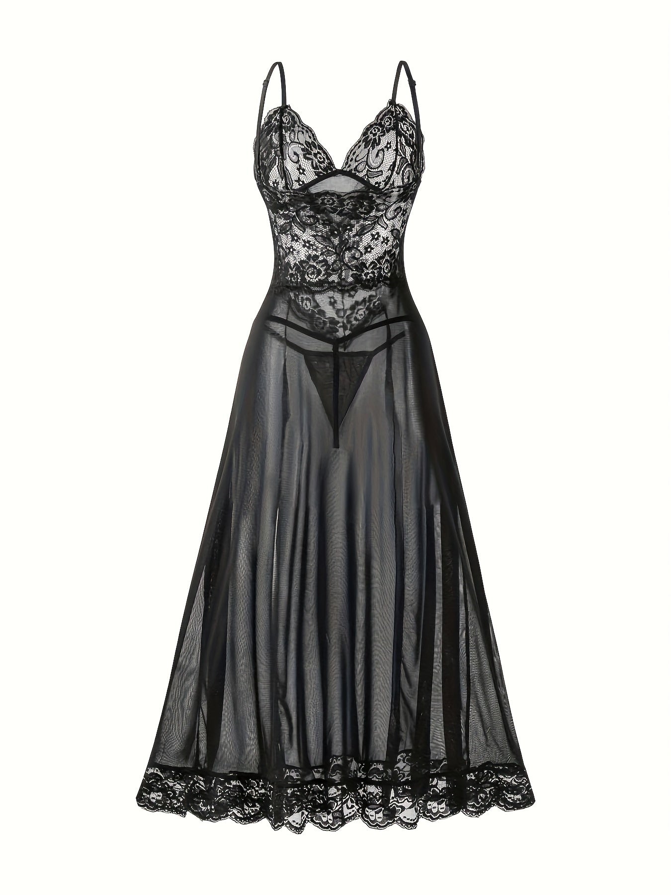 Women's Lingerie Set - Romantic Lace – Black – view 10