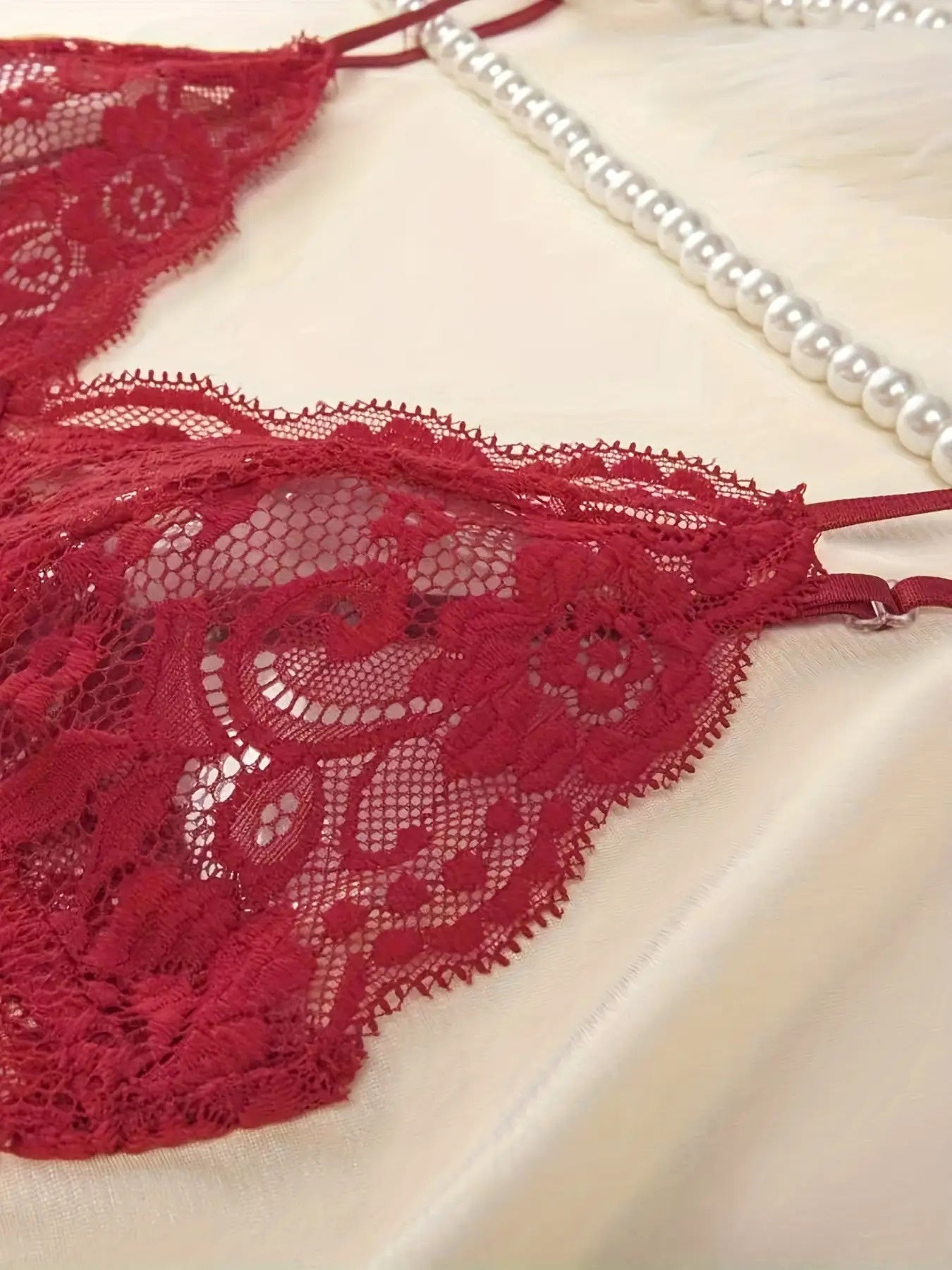 Women's Lingerie Set - Romantic Lace – Black – view 17