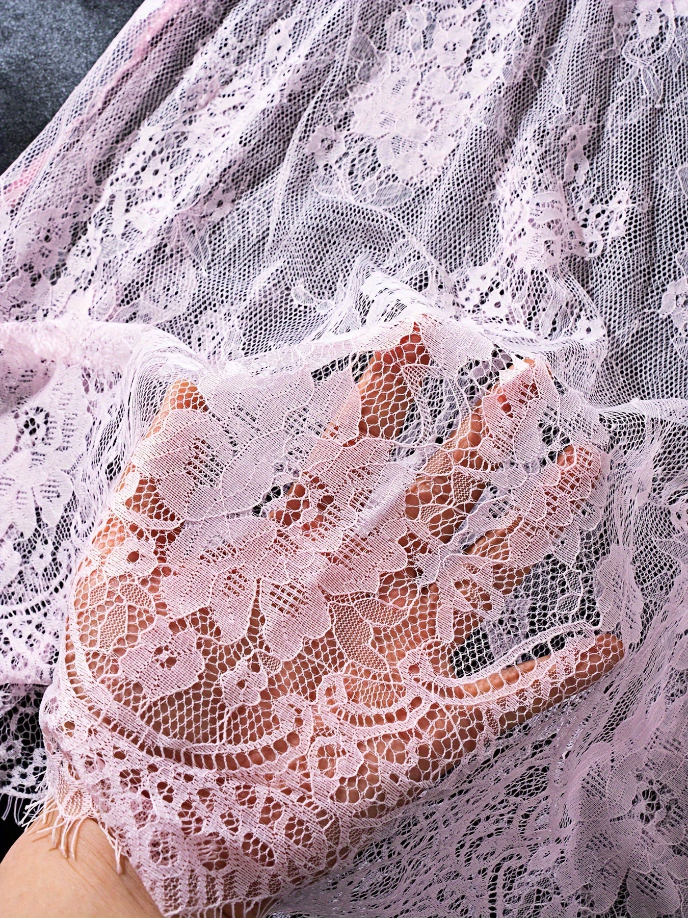 Women's Lingerie Set - Romantic Lace – Pink – view 6
