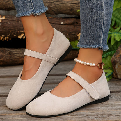 Women's Loafers & Flats – Comfort Fit for Everyday Wear – Beige Velvet – view 8