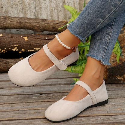 Women's Loafers & Flats – Comfort Fit for Everyday Wear – Beige Velvet – view 9