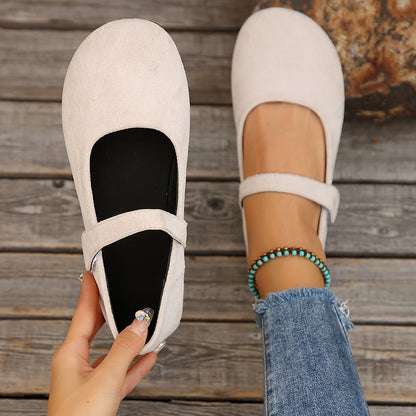 Women's Loafers & Flats – Comfort Fit for Everyday Wear – Beige Velvet – Beige option – view 3