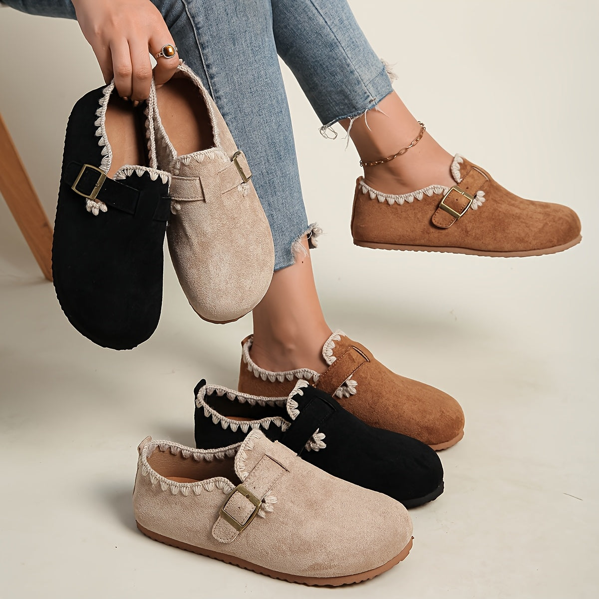 Women's Loafers & Flats – Cushioned for Everyday Wear – Black / Brown – main product image