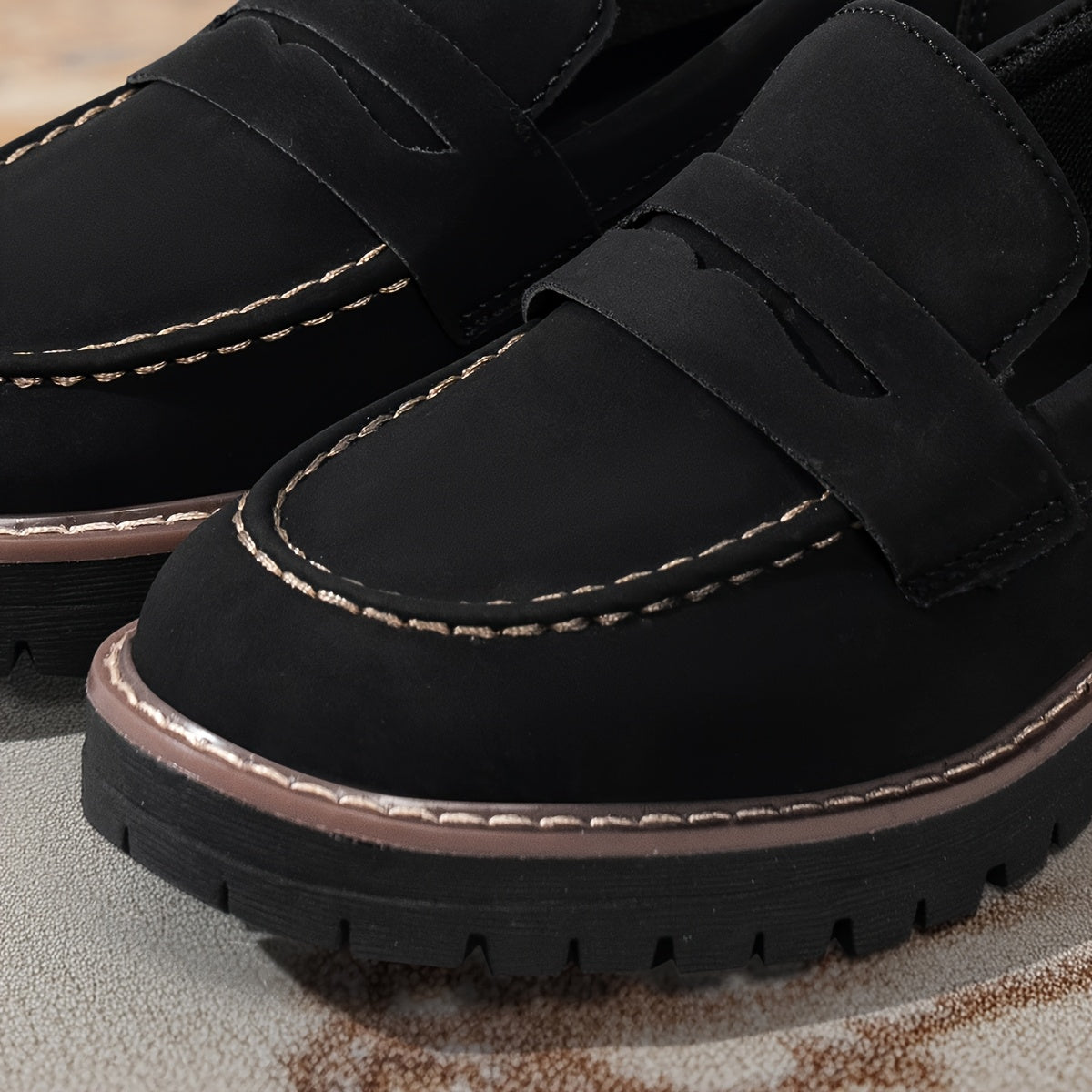 Women's Loafers & Slip-Ons – Platform Sole for Everyday Wear – Black option – view 3