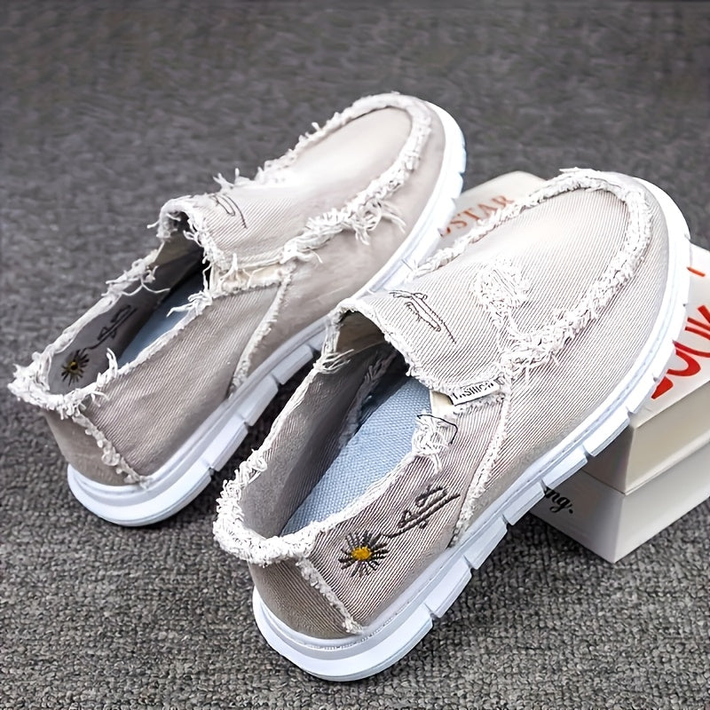 Women's Loafers & Slip-Ons – Wide Toe Box Breathable Mesh for Everyday Wear – Beige option – main product image