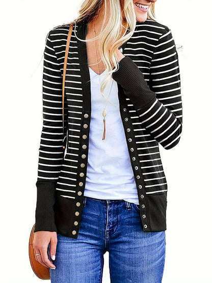 Women's Longline Button-Front Cardigan detail view